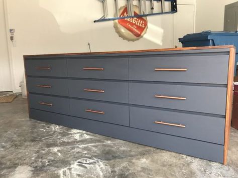 XL chest of drawers: One BIG MALM Dresser Ikea Malm Drawers, Big Dresser, Chest Of Drawers Decor, Dresser Ikea, Brown Chest Of Drawers, Malm Drawers, Ikea Chest Of Drawers, Ikea Malm Dresser, Malm Dresser