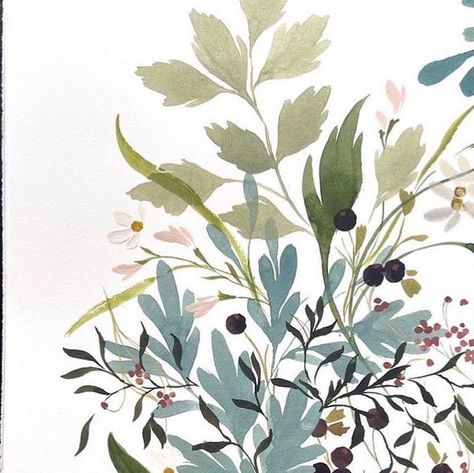 Kelly Ventura on Instagram: "Lovely backyard botanical from last summer 🌿 . . . . . #watercolor #watercolorpainting #botanical #floral #watercolorflowers #kellyventuradesign" Ventura Design, Kelly Ventura, Botanical Sketchbook, Summer Watercolor, Sketchbook Illustration, Watercolor Sketchbook, Botanical Drawings, Botanical Art, Botany