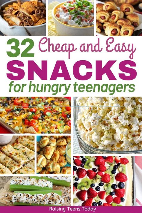 32 Cheap and Easy Snacks to Serve When Your Teen's Friends Come Over - Raising Teens Today Teen Party Food, Cheap Snack, Easy Fruit Pizza, Simple Family Meals, Recipe For Teens, Snacks Ideas, Be The Good, Filling Snacks, Grocery Budget