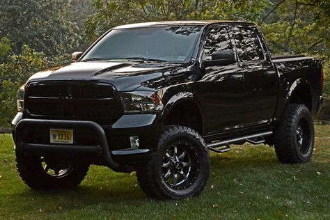 Done - 6 inch suspension and 1.5 inch body lift - DODGE RAM FORUM - Ram Forums & Owners Club! - Ram Truck Forum Dodge Ram Truck Accessories, Black Dodge Ram, Ram Trucks Accessories, American Muscle Cars Dodge, Lifted Dodge, Cool Truck Accessories, Custom Lifted Trucks, Muscle Truck, Black Truck