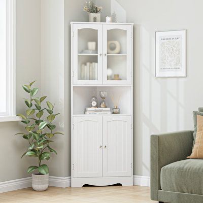 Corner Storage Dining Room, Dishes Cabinet Living Room, Living Room Corner Cabinet Ideas, Small Dining Room Cabinet Ideas, Corner Dining Room Cabinet, Dining Room Corner Ideas, Corner Cabinet Decor, Large Corner Cabinet, Corner Showcase