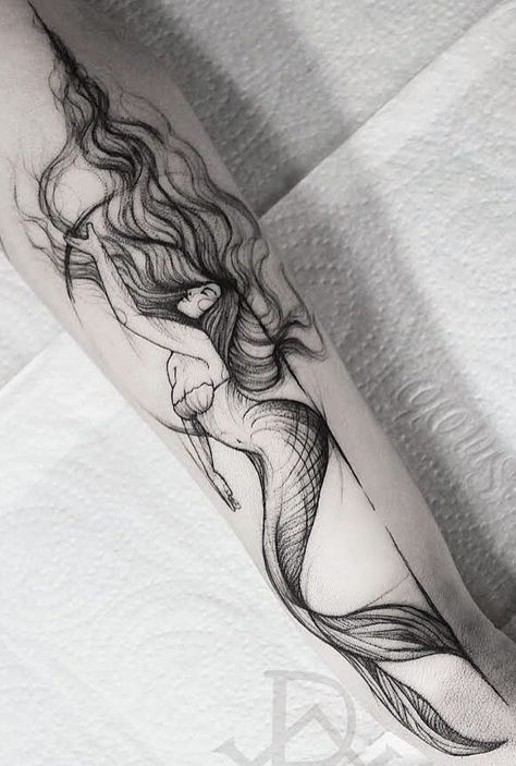 Water ocean mermaid tattoos Siren Tattoo, Mermaid Tattoo Designs, Tattoo Diy, Ocean Mermaid, Water Tattoo, Illustration Tattoo, Ocean Tattoos, Cat Tattoos, Disney Tattoo