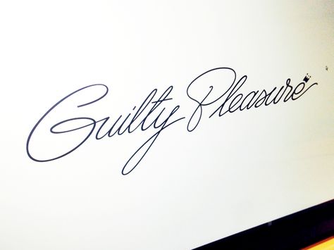 Guilty Pleasure by Forsuregraphic Store Window Displays, Hand Drawn Type, Portfolio Book, Graphic Designer Portfolio, Retro Logos, Guilty Pleasure, Illustrator Tutorials, Typography Letters, Guilty Pleasures