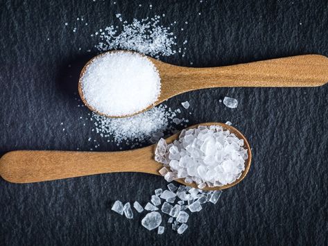 6 Common Types of Salt to Cook With—and When to Use Each One | SELF High Sodium Diet, Iodized Salt, Sodium Intake, Home Meals, Coarse Salt, Flaky Salt, Table Salt, Cooking Basics, Rock Salt