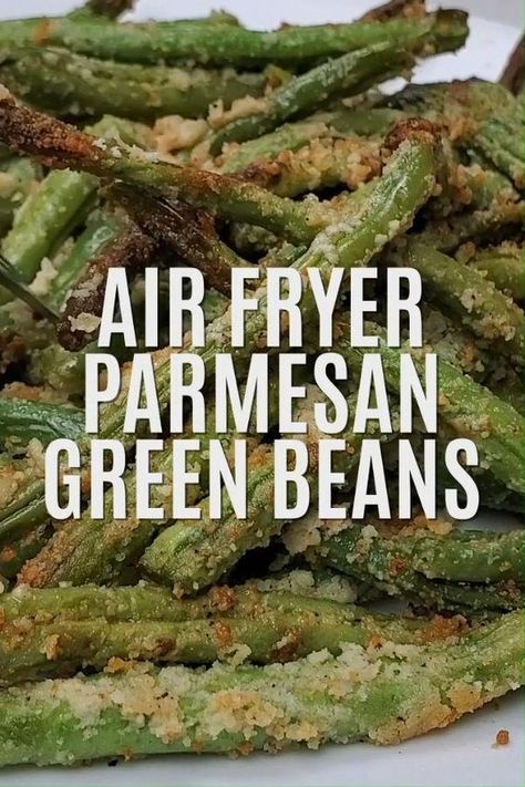 Parmesan green beans are a classic and tasty dish. This recipe makes it even tastier by cooking them with the air fryer. Air Fryer green beans result in crispy on the outside, tender on the inside, and rich in flavor beans. If you’re looking for a new way to prepare your favorite side dish or appetizer, this recipe will do just that – and then some! How To Cook Green Beans In Air Fryer, Air Fryer Vegetables Videos, Green Bean In Air Fryer, Fresh Green Beans In Air Fryer, Air Fried Beans, Green Beans Recipe Air Fryer, How To Make Green Beans, Green Bean Air Fryer Recipes, Green Bean Air Fryer