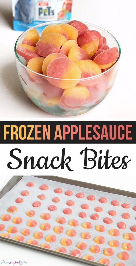 Frozen Applesauce, Easy Snacks For Kids, Snack Bites, Baby Snacks, Snacks For Kids, Summer Snacks, Healthy Snacks Easy, Lost 100 Pounds, Homemade Snacks