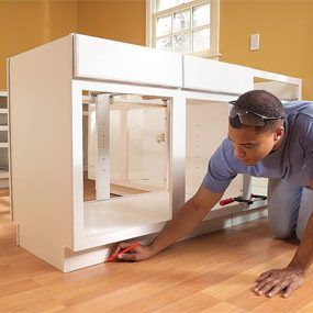 Install Kitchen Cabinets, Kitchen Cabinets And Flooring, Installing Kitchen Cabinets, Simple Kitchen Remodel, Diy Kitchen Remodel, New Kitchen Cabinets, Kitchen Cabinets Makeover, Installing Cabinets, Diy Kitchen Cabinets