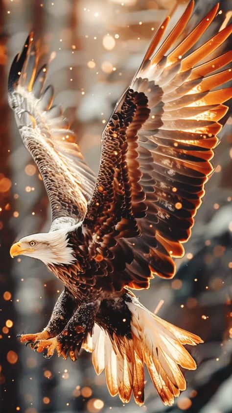 Golden Eagle Flying, Pretty Nature Pictures, Wild Animal Wallpaper, Eagle Painting, Eagle Wallpaper, Wolf Photography, Eagle Pictures, Church Poster Design, Back Tattoos For Guys