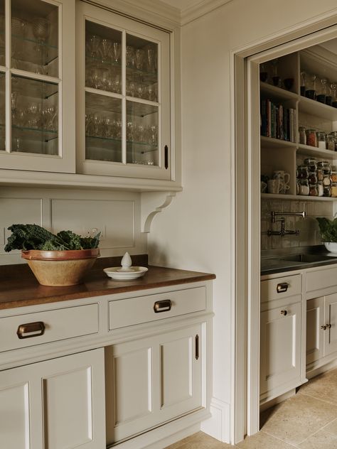 Historic Family House | The Solent - ARTICHOKE English Scullery Kitchen, Pantry Door Remodel, Laundry In Pantry, Pantry Behind Kitchen Wall, Hallway Pantry, Pantry Scullery, Schoolhouse Kitchen, Scullery Kitchen, Kitchen Victorian