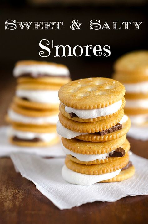 sweet n salty s'mores S'mores, Ritz Crackers, Yummy Sweets, How Sweet Eats, Camping Meals, S Mores, Eat Dessert, Sweets Treats, Sweet And Salty