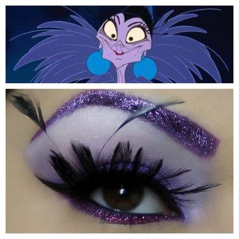 YZMA inspired makeup... (research for Halloween 2013) Yzma Costume, Disney Eye Makeup, Disney Inspired Makeup, Disney Eyes, Mouse Halloween, Costume Disney, Disney Makeup, Character Makeup, Disney Dreams