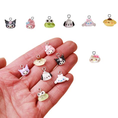 PRICES MAY VARY. Sufficient quantity: 35 pieces animation charms in 1 box, Diverse in colors, plentiful in quantity, they can meet your daily use and decoration demands, and you can share with your close friends, family members, classmates, colleagues. Reliable material: this tiny jewelry making ornament is made of quality resin, solid and sturdy, will not break or deform easily, can satisfy your long-term needs, the color is printed clearly, can keep fresh after a long time use, the surface and Cute Pendant Necklace Charms, Clay Trinkets, Tiny Jewelry, Shrinky Dink, Polymer Beads, Bead Ideas, Cute Kitty, Clay Art Projects, Cute Clay