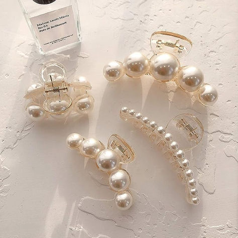 Fine Hair Styles For Women, Autumn Hair Accessories, Pearl Hair Clips, Dunner Wordend Haar, Hair Accessories Pins, Rhinestone Hair Pin, Claw Hair Clips, Hair Accessories Clips, Pearl Hair Clip