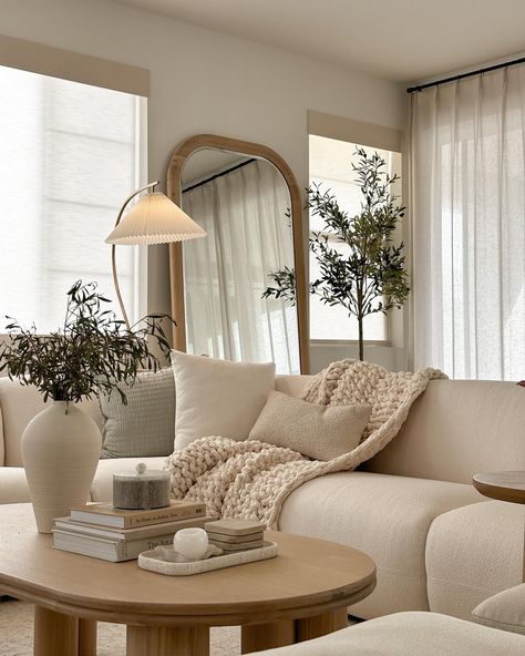 Beige Aesthetic Living Room Decor, Slow Living Decor, Beige Home Interiors, House Decor Neutral Colors, Beige Living Room Apartment, Beige Living Room Inspiration, Ikea Design Living Room, Neutral Modern Decor, Home Details Aesthetic