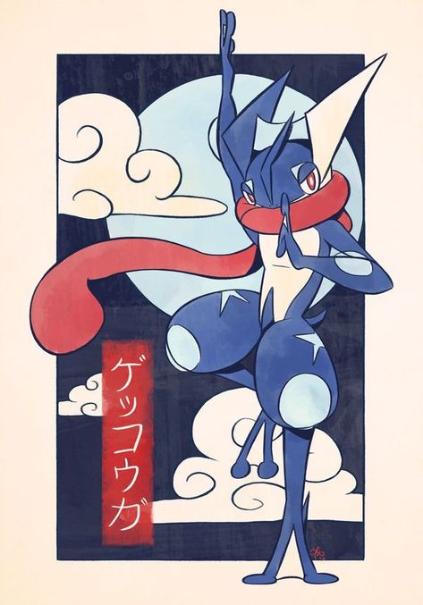 Pokemon Poster Aesthetic, Retro Pokemon Poster, Greninja Tattoo, Greninja Wallpaper, Kartu Pokemon, Pokemon Sketch, Pokemon Pattern, Pokemon Backgrounds, Pokemon Poster