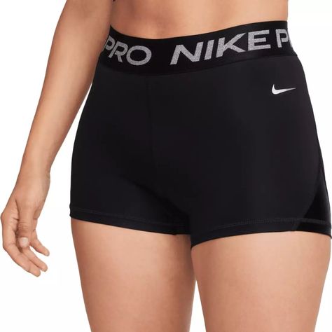 Nike Women's Pro 3 Inch Compression Shorts Cj5938-010 Black/White Volleyball Shorts Nike, Nike Air Pro Shorts, Black Nike Pro Shorts, Nike Cycling Shorts, Nike Vision, Black Nike Pros, Weight Gain Workout, Pro Bike, Volleyball Shorts