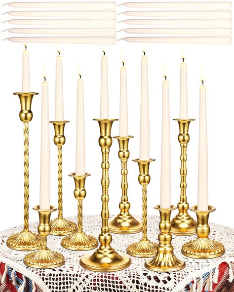 Brass candlesticks decor