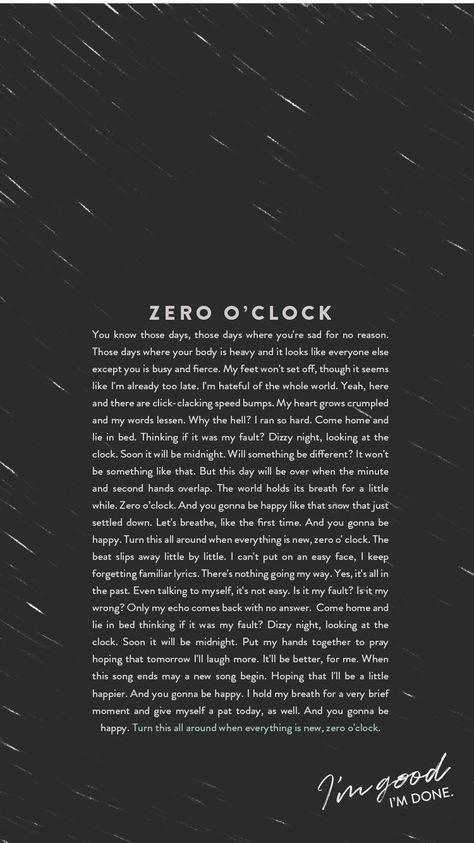 Zero O Clock Lyrics, Zero O Clock, Tenk Positivt, Bts Lyrics Quotes, Bts Song Lyrics, Lyrics Wallpaper, Kpop Quotes, Bts Wallpaper Lyrics, Jin Bts