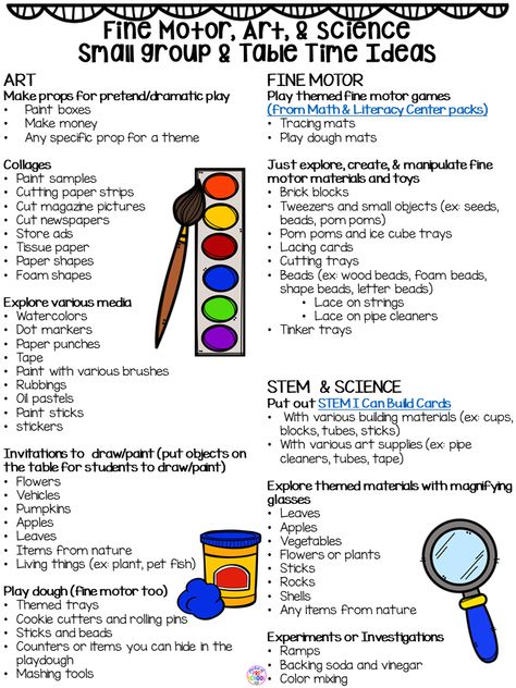 Sensory Lesson Plans Preschool, Preschool Group Time Ideas, Preschool Free Time Activities, Preschool Start Up Ideas, Pre K Teaching Strategies, Kindergarten Classroom Schedule Ideas, Daycare Group Activities, Small Group Learning Activities Preschool, Whole Group Prek Activities