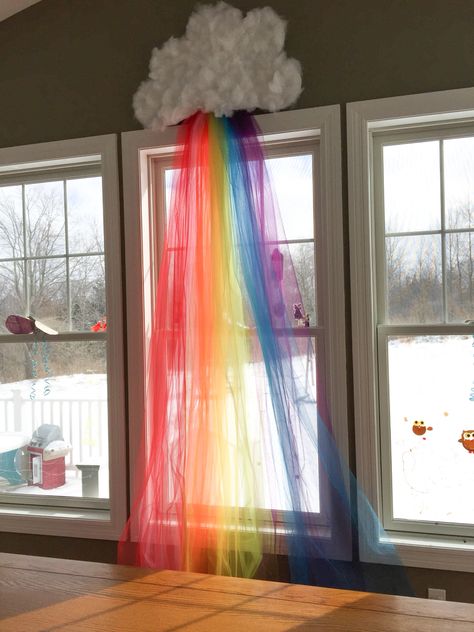 Rainbow Theme Classroom, Decoration Creche, Daycare Decor, Diy Classroom Decorations, Preschool Classroom Decor, Sensory Room, Diy Classroom, Aktivitas Montessori, Rainbow Decorations