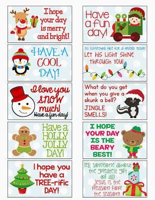 Christmas Lunchbox Note Idea for Kids Printable Craft Christmas Lunch Box Notes, Christmas Printables For Kids, Lunch Box Notes For Kids, Lunchbox Jokes, Lunchbox Notes, Lunch Notes, Advent Calenders, Printables For Kids, Fun Lunch