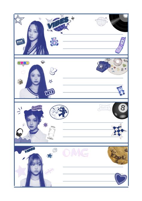 Personalized School Supplies Labels, Notebook Labels, Subject Labels, Kpop Stickers, Kpop Diy, Lomo Card, School Labels, Book Labels, Skz In Cute