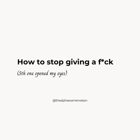 Sis, let’s be real👇🏼 Life’s too short to worry about what others think.💭 Here‘s how to actually stop giving a f*ck and start living your life unapologetically: 1️⃣ Remember, everything in life is temporary. The highs, the lows - they all pass. 2️⃣ Keep in mind, you’re just 1 of 8 billion people. 3️⃣ Focus on yourself and your goals. Once you do, other people’s opinions won’t affect you. You won’t have time to think about them. 4️⃣ Only take criticism from those whose advice you value... Stop Worrying About What Others Think, Everything In Life Is Temporary, Stop Giving A F, Life Is Temporary, 8 Billion People, Women Ceo, Growing Together, What Others Think, Women Empowerment Quotes