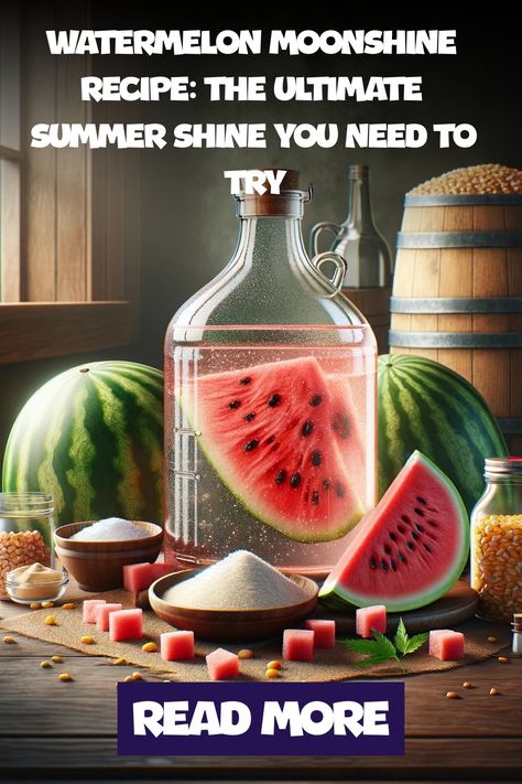 https://www.youtube.com/watch?v=T5l4MtHiVcY Hello, everybody. Today, we’ve got another recipe from Windsong. This time, it’s Watermelon Shine, and you’re going to love it. So, let’s get into it. Here are the ingredients for the recipe: Four cups Watermelon Moonshine Recipe, Watermelon Moonshine, Homemade Moonshine, Perfect Watermelon, Moonshine Recipe, Gallon Mason Jars, Liquor Recipes, Moonshine Recipes, Fresh Watermelon