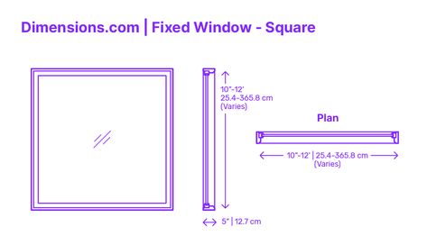 A square fixed window is a type of window with four sides of equal length that cannot be opened or closed. The square shape of the window provides a sense of balance and symmetry to the overall building design. From an engineering perspective, the square shape is highly stable and offers efficient weight distribution. Downloads online #windows #fixedwindow #buildings #construction Fixed Window Detail, Window Dimensions Standard, Fixed Window Design, Modern Office Design Inspiration, Window Sketch, Fixed Window, Side View Drawing, Tilt And Turn Windows, Single Hung Windows