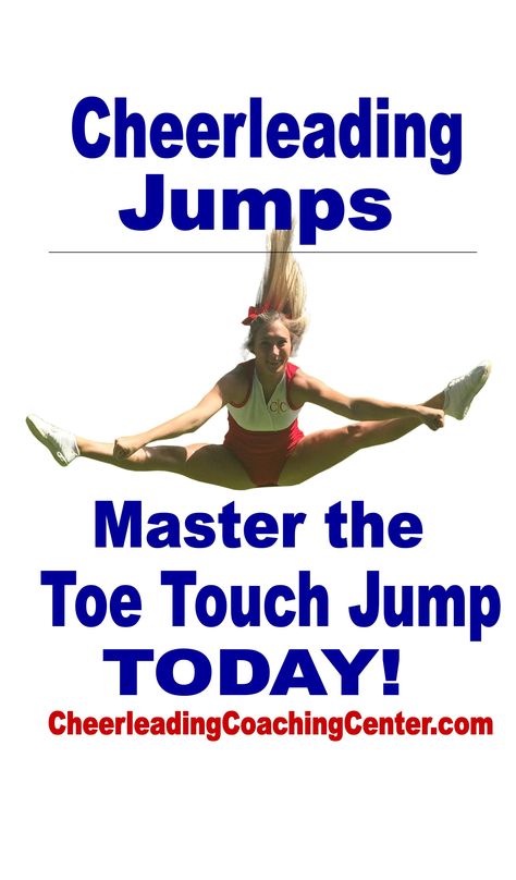 How To Get Better Toe Touches, How To Get A Better Toe Touch, How To Do A Toe Touch Jump, How To Do A High Kick Cheer, How To Do A Toe Touch, Toe Touches Workout, Cheer Exercises, Easy Cheers, Cheer Tips