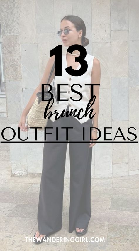 Save this pin for brunch outfit ideas, brunch outfit summer, brunch outfit summer, brunch outfit summer dress, summer brunch outfit dresses, brunch party outfit summer maxi dresses, brunch outfit winter, brunch outfit casual, brunch outfit women, brunch ootd aesthetic, and comfy brunch outfit. Tap for the ultimate inspo on what to wear on a brunch date with friends or loved ones! Weekday Brunch Outfit, Black Dress Brunch Outfit, Summer Brunch Date Outfit, Dressy Casual Brunch Outfits, Brunch Cruise Outfit, Home Brunch Outfit, Brunch Outfit Inspo Summer, Elegant Brunch Outfit Classy, Outfit Ideas For Breakfast Date