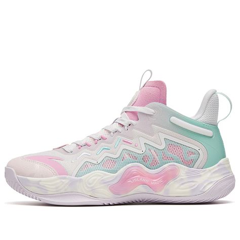 (WMNS) ANTA Basketball Shoes 'White Pink Green' 922321610S-1 Anta Shoes, Zapatillas Nike Basketball, Pink Basketball Shoes, Nike Volleyball Shoes, Volleyball Sneakers, Best Volleyball Shoes, Nike Shoes Women Fashion, Pink Basketball, Girls Basketball Shoes