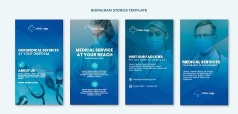 Medical Instagram, Medical Infographic, Instagram Grid Design, Clinic Logo, Vector Gradient, Social Templates, Video Testimonials, Instagram Template Design, Medical Logo