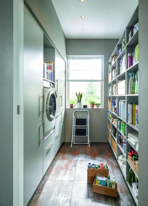 Laundry Pantry Combo Ideas, Pantry And Laundry Room Combo Layout, Pantry Laundry Room Combo, Spare Room Ideas, Utility Room Ideas, Laundry Room Ideas Organization, Room Ideas Organization, Utility Room Storage, Small Utility Room