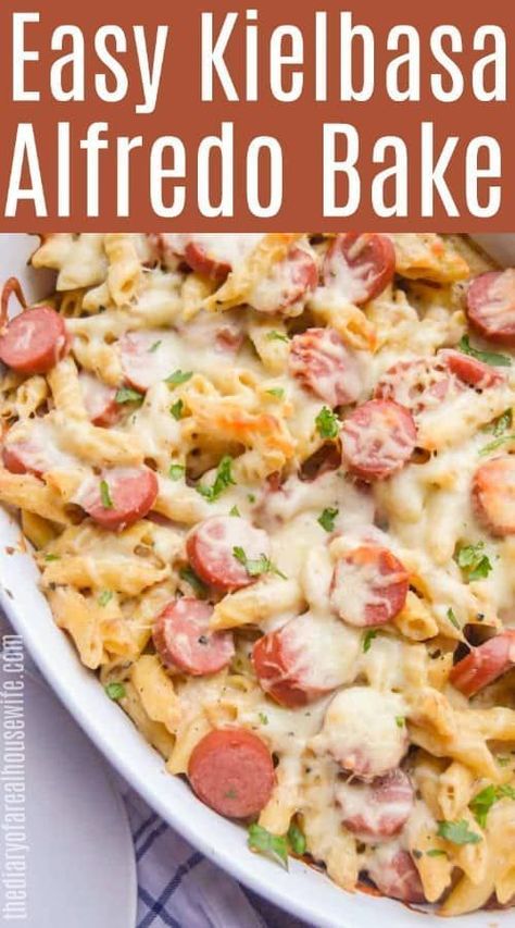 Kielbasa Pasta Bake, Kielbasa Sausage Pasta, Kalbasa Dinner Recipes Crockpot, Kielbasa And Noodles, Keilbasa Recipes Easy, Recipes With Kielbasa Sausage, Kielbasa Dinner Recipes, Kielbasa Alfredo, Polska Kielbasa Recipes