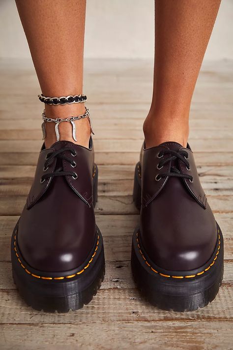 Dr. Martens 1461 Quad Oxfords | Free People 1461 Quad Dr Martens Outfit, Dr Martens Quad Outfit, Doc Martens 1461 Platform, Dr Martens Oxfords Outfit, Oxford Outfits Women, Low Doc Martens, Dr Martens 1461 Quad, Doc Martens Loafers, Dr Martens Loafers