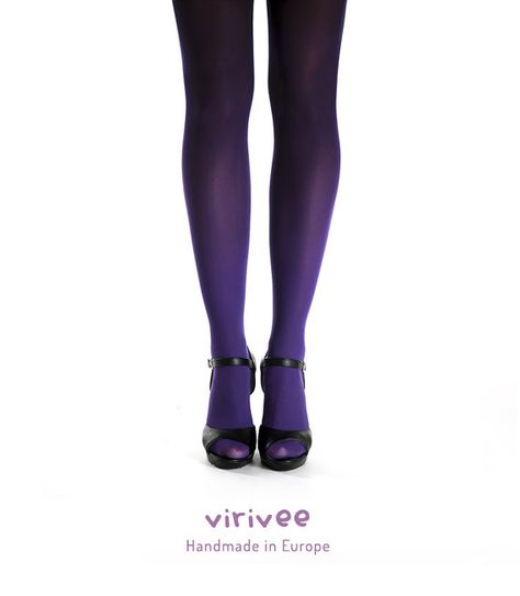 Ombre tights purple-black Karneval Outfit, Ombre Tights, Purple Tights, Opaque Stockings, Mardi Gras Outfits, Black Ombre, Opaque Tights, Womens Tights, Black Gift