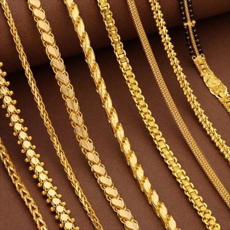 Beautiful bracelet Designing Tali Chains Gold, Gold Thaali Chain Design, Thali Chains Designs, Pothys Swarna Mahal, Thali Chains Gold, Men Neck Chain Designs Gold, Gold Chain Models For Mens, Chains For Women Gold Indian, Antique Thali Chain