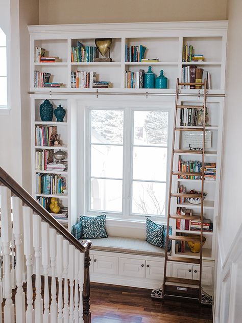 Window Seat Ideas, Nell Hills, Window Seat Design, Library Inspiration, Aol Mail, Home Library Design, Home Libraries, Book Shelves, Built In Bookcase