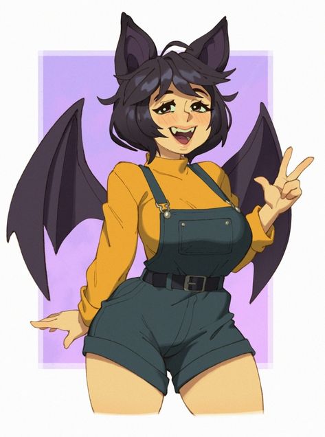 Character design Bat anthro cute girl curvy Bat Anthro, Bat Oc, Bat Girl, Cute Bat, Oc Art, Female Character Design, Character Design References, Drawing Base, Cartoon Art Styles