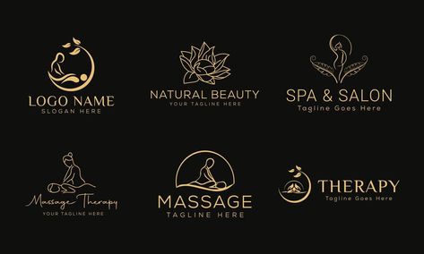 Massage Logo Design, Massage Therapy Business Cards, Healing Logo, Deco Spa, Leaves Logo, Spa Logo Design, Massage Logo, Massage Therapy Business, Dreams Spa