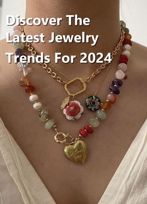 Looking to stay ahead of the fashion game? Dive into the latest jewelry trends for 2024! From statement earrings to layered necklaces, this pin has all the inspiration you need to elevate your accessory game. Stay stylish and on-trend with these must-have pieces. Trend Accessories 2024, Earrings 2024 Trends, Necklace Trends 2024, Jewelry Trend 2024, Trending Earrings 2024, Fall 2024 Jewelry Trends, Jewellery Trends 2024, Trendy Jewelry 2024, Trending Jewelry 2024