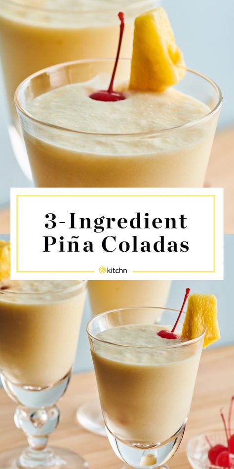 Take a Beach Vacation at Home with a 3-Ingredient Piña Colada Pins Colada Recipe, Easy Pina Colada Recipe, Piña Colada Recipe, Homemade Pina Colada, Vacation At Home, Frozen Pina Colada, Fun Drink Recipe, Pina Colada Recipe, Crazy For Crust