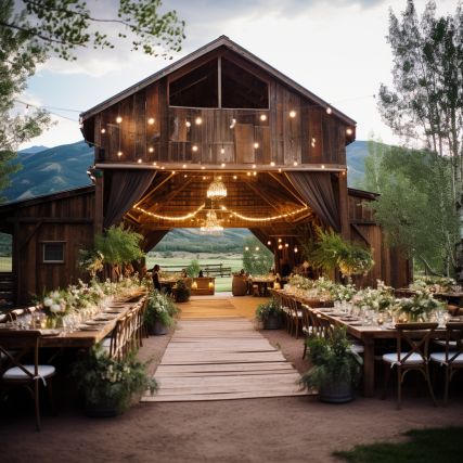 Wedding Mountain Venues, Spring Wedding Mountains, Aspen Colorado Wedding Venues, Southern Mountain Wedding, Colorado Boho Wedding, Country Mountain Wedding, Wedding Venue Farm, Farm Wedding Aesthetic, Western Mountain Wedding