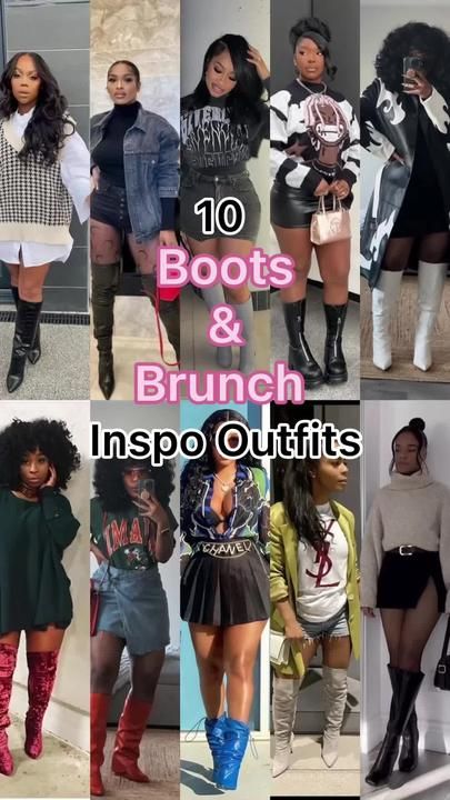 ✨Style Inspo ✨ on TikTok Brunch Date Outfit Black Woman, Boots And Brunch, Day Brunch Outfit, Brunch Outfit Black Woman, Shein Ideas, Baddie Brunch Outfit, Brunch Fits, Outfits With Boots, Karaoke Night