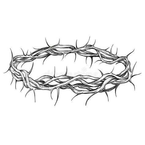 Thorn Drawing, Crown Drawing Easy, Crown Thorns, Christian Drawings, Crown Drawing, Christ Tattoo, Iran Pictures, Dibujos Tattoo, Jesus Tattoo