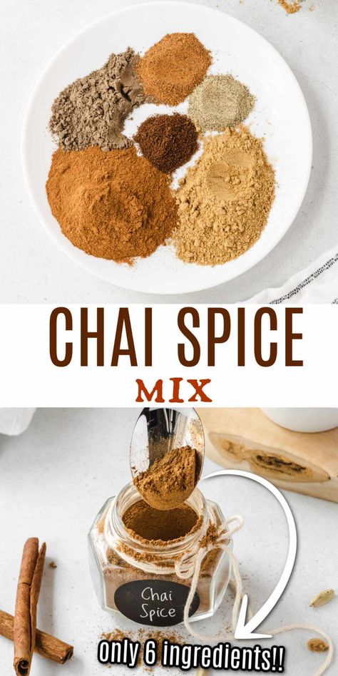 Chai Mix In A Jar, Chi Spice Blend, Chai Mix Recipe, Chai Spice Mix Recipe, Chai Spice Recipe, Homemade Chai Tea, Chai Spice Mix, Homemade Chai, Chai Tea Recipe