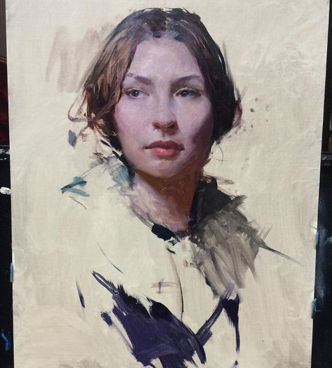 Jeremy Lipking  16x12 Pigtails Art, Jeremy Lipking, Wet On Wet Painting, Portraits Painting, Hyperrealism Paintings, Direct Painting, Portraiture Painting, Art Portraits, Oil Portrait