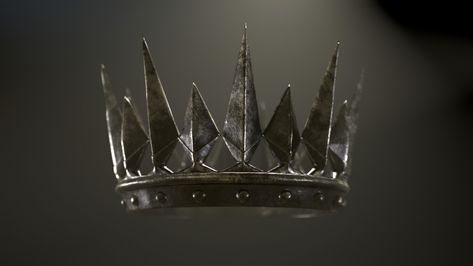 ArtStation - Old Medieval Dark Crown, Anna Zhdanova Iron King Crown, Dark King Crown, Iron Crown Persephone, Kings Crown Aesthetic, Dark Crown Tattoo, Medieval Crown King, Dark Crowns Aesthetic, Crown Fantasy Art, Dark Fantasy Crown