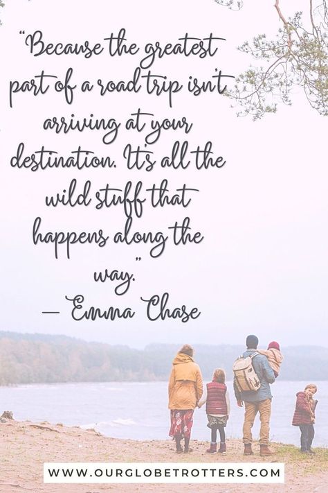 "Because the greatest part of a road trip isn't arriving at your destination. It's all the wild stuff that happens along the way" Best Road Trip Quotes to inspire you to travel this year | Our… More Happiness Isnt A Destination, Book The Trip Quotes, Family Trips Quotes, Take The Trip Quotes, Pine Quotes, Fun Family Quotes, Family Trip Quotes, Family Road Trip Quotes, Quotes About Cooking